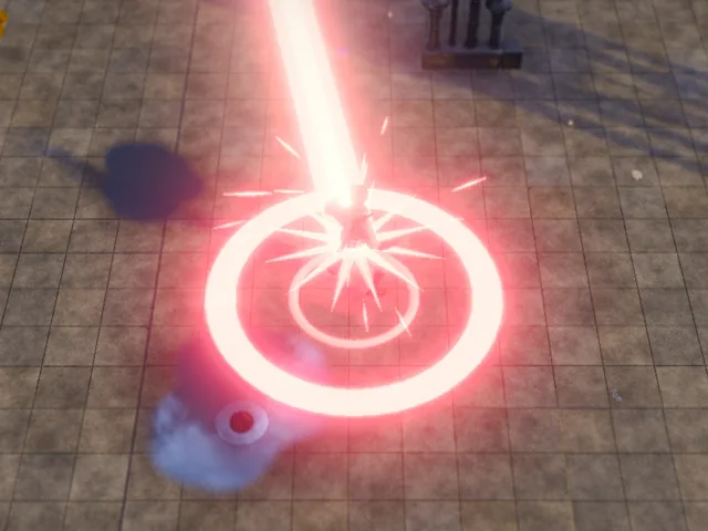 Dragon Beam cast in a warmup round